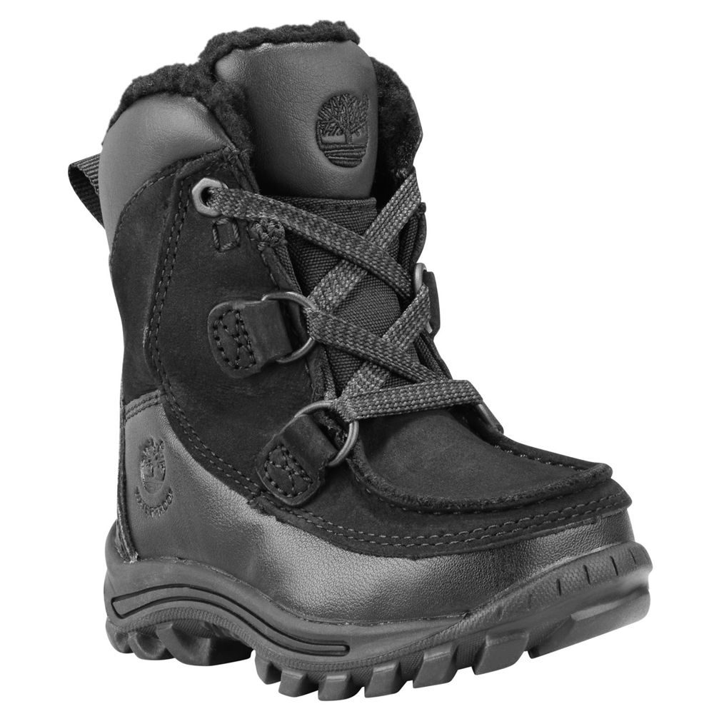 Botas de Nieve Timberland Niños Toddler Chillberg Waterproof Negras - Chile HWZ-380745